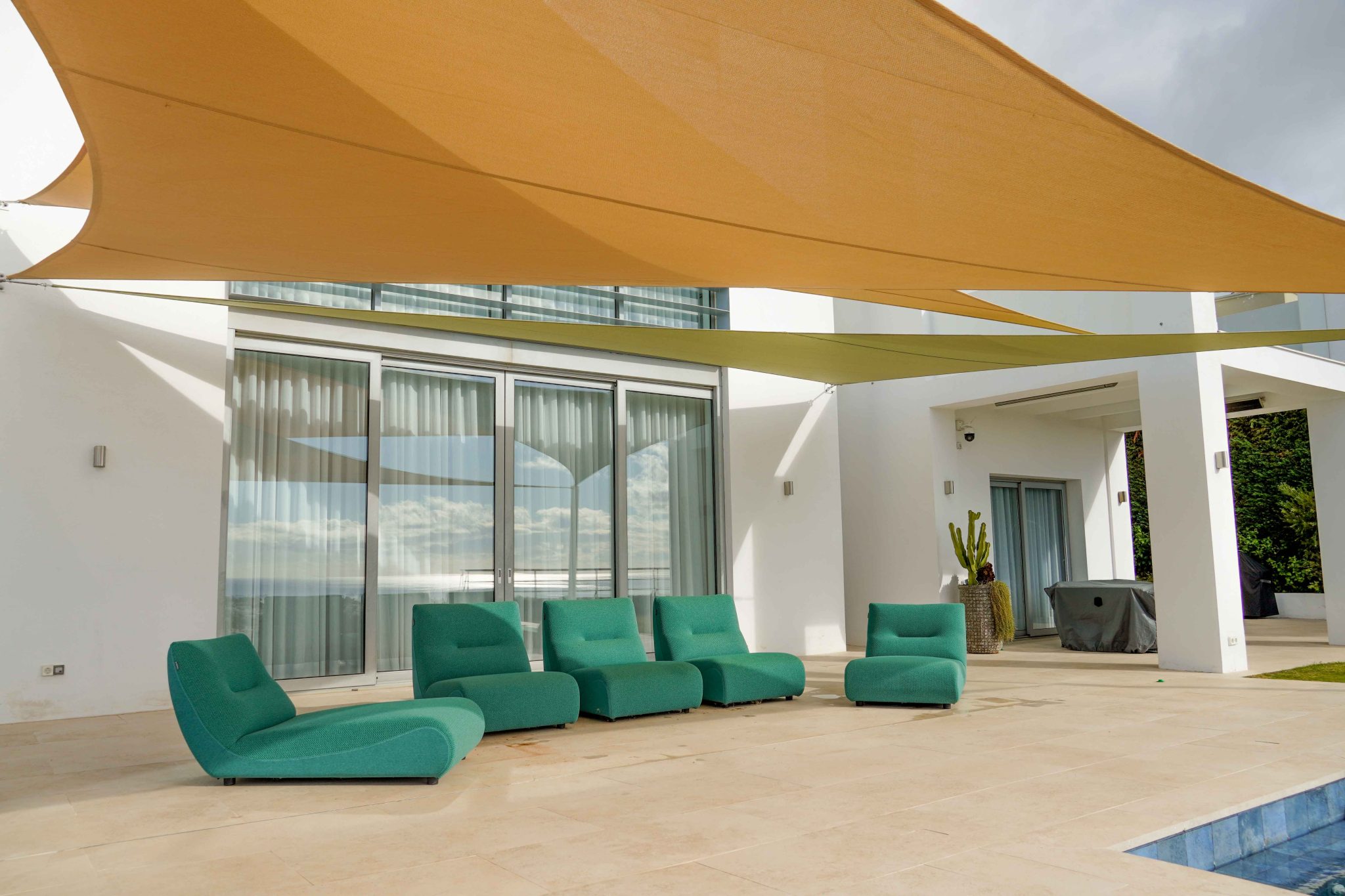 sun sails in villa at cancelada 5
